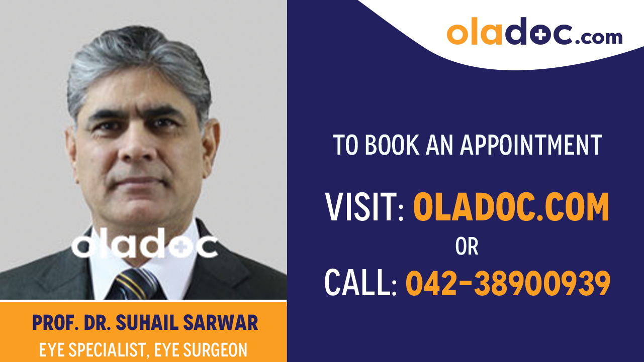 Book appointment with.Dr. Suhail Sarwar- best Eye Specialist Lahore